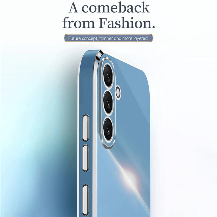 XINLI Protective Back Cover for Samsung Galaxy A54 5G, Electroplating TPU Scratch-resistant Phone Case - Black