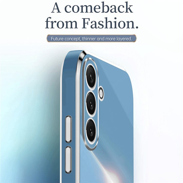 XINLI For Samsung Galaxy A54 5G Drop-proof Protective Phone Cover Electroplating Slim Mobile Phone Case Kickstand - Red