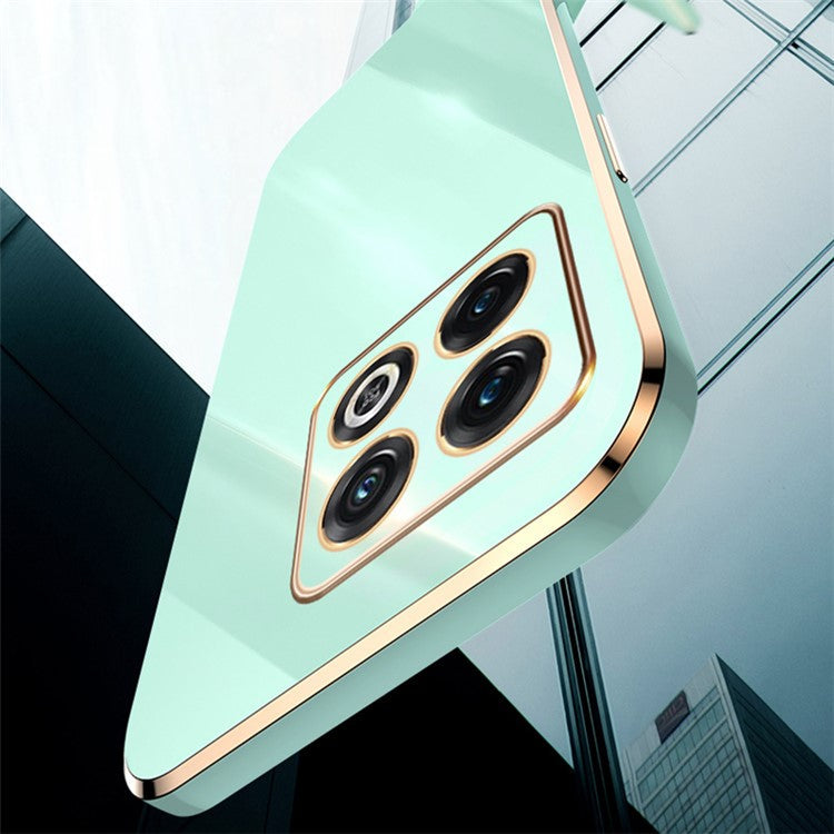 XINLI for OnePlus 10T 5G / Ace Pro 5G Anti-scratch TPU Phone Case, Electroplating Full Camera Lens Protection Cover - Cyan