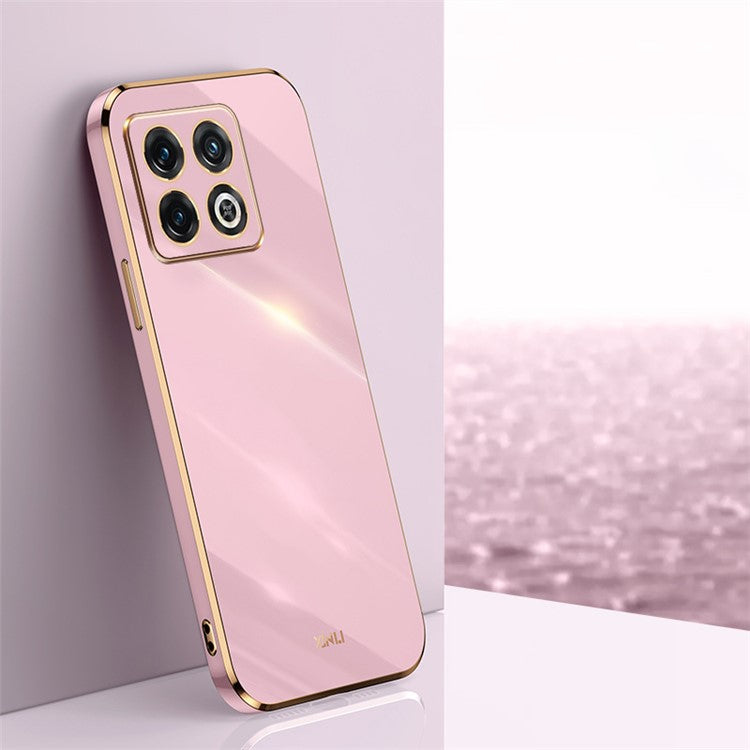XINLI for OnePlus 10T 5G / Ace Pro 5G Anti-scratch TPU Phone Case, Electroplating Full Camera Lens Protection Cover - Purple