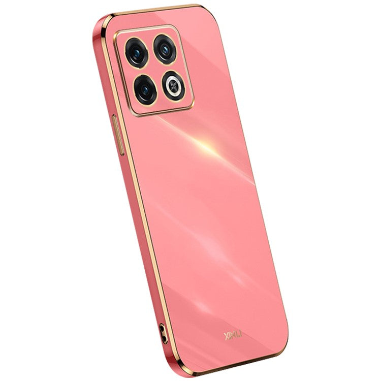 XINLI for OnePlus 10T 5G / Ace Pro 5G Anti-scratch TPU Phone Case, Electroplating Full Camera Lens Protection Cover - Red