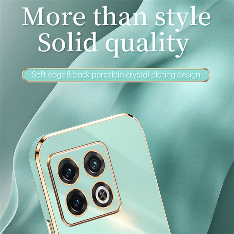 XINLI for OnePlus 10T 5G / Ace Pro 5G Anti-scratch TPU Phone Case, Electroplating Full Camera Lens Protection Cover - Red