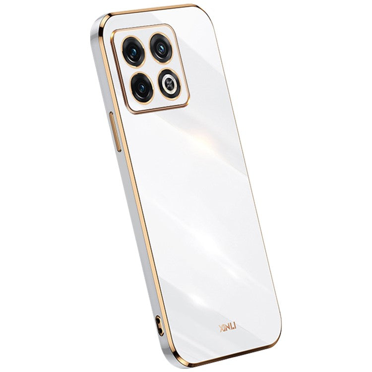 XINLI for OnePlus 10T 5G / Ace Pro 5G Anti-scratch TPU Phone Case, Electroplating Full Camera Lens Protection Cover - White