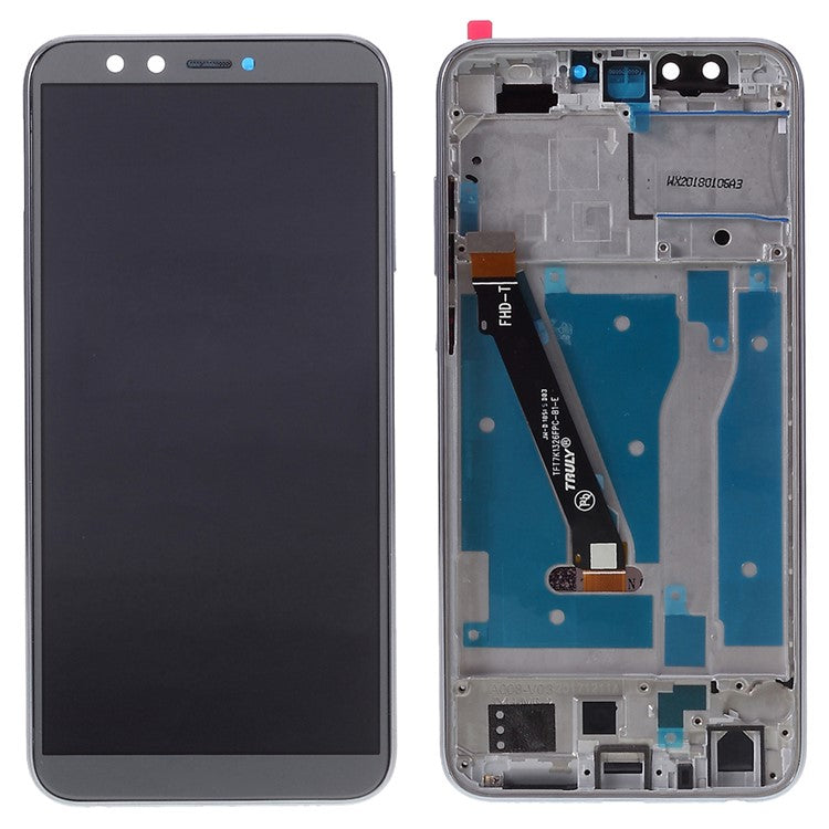 For Huawei Honor 9 Lite Grade C LCD Screen and Digitizer Assembly + Frame Replacement Part (without Logo) - Grey