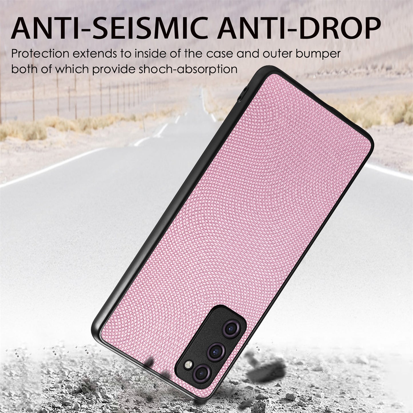 For Samsung Galaxy S20 FE 4G / 5G / S20 FE 2022 / S20 Lite Shockproof Phone Case Slim Cell Phone Cover - Light Purple