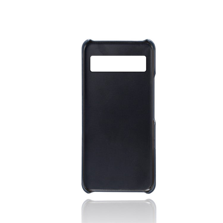 Protective Phone Cover for Google Pixel 7a, PU Leather Coated PC Calf Textured Shockproof Slim Mobile Phone Case - Blue