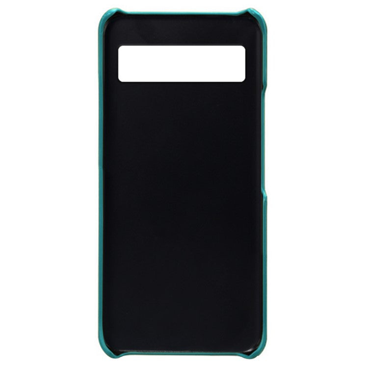 Protective Phone Cover for Google Pixel 7a, PU Leather Coated PC Calf Textured Shockproof Slim Mobile Phone Case - Green