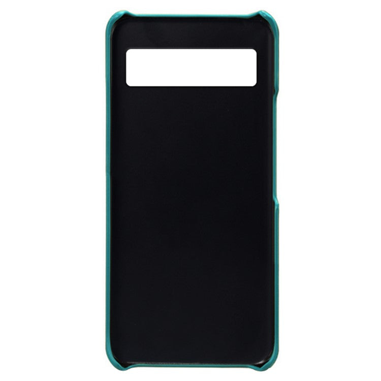 For Google Pixel 7a Mobile Phone Cover Card Holder Plastic + PU Leather Anti-fall Phone Case - Green