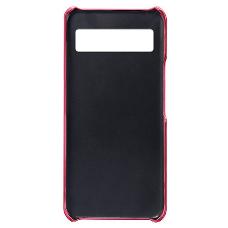 For Google Pixel 7a Mobile Phone Cover Card Holder Plastic + PU Leather Anti-fall Phone Case - Rose