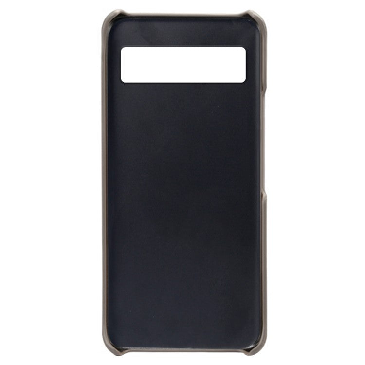 For Google Pixel 7a Mobile Phone Cover Card Holder Plastic + PU Leather Anti-fall Phone Case - Grey