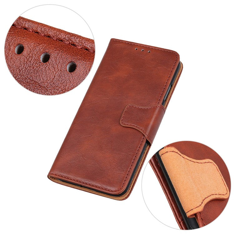 For OnePlus 11 5G Crazy Horse Texture Phone Case, Wallet Stand Split Leather Cell Phone Cover - Brown