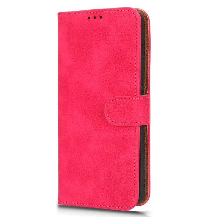 For OnePlus 11 5G Skin-touch Feeling Phone Leather Case Wallet Stand Cell Phone Cover - Rose