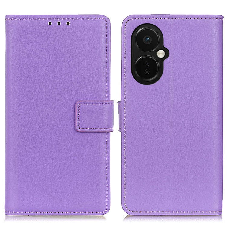 For OnePlus Nord CE 3 Lite 5G / Nord N30 5G PU Leather Phone Case Soft Touch Flip Folio Stand Wallet Phone Cover - Purple