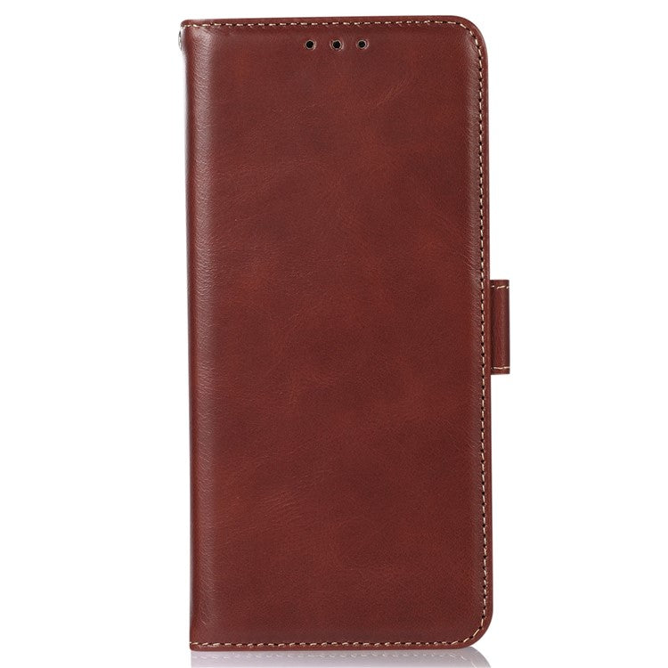 Shockproof Phone Case For OnePlus 11 5G, RFID Blocking Genuine Cowhide Leather Anti-scratch Phone Cover with Wallet Stand - Brown