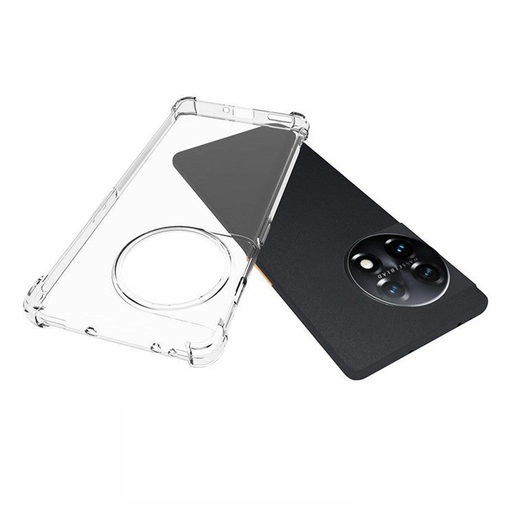 For OnePlus 11R 5G / Ace 2 5G Anti-drop Clear Phone Case Flexible TPU Anti-skid Protective Back Cover