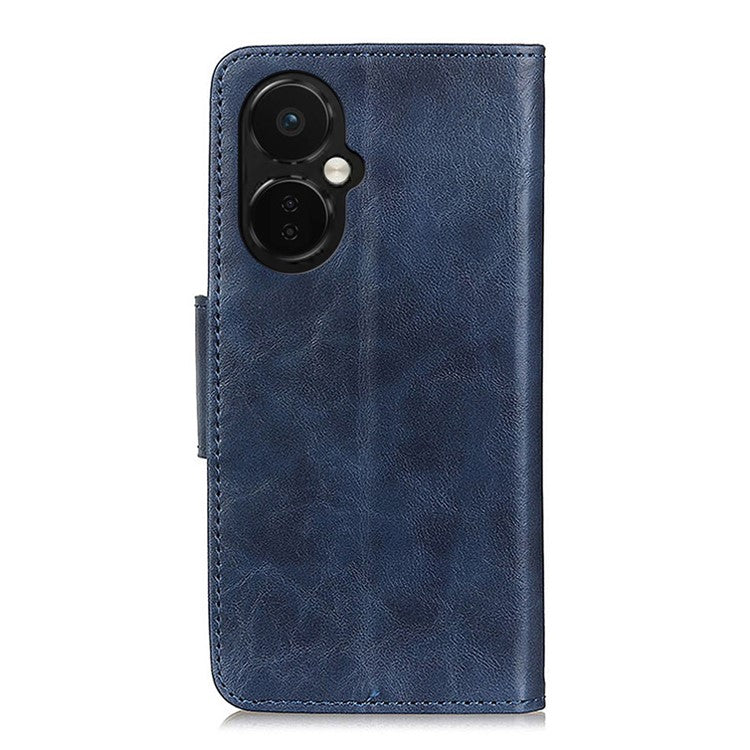 Mobile Phone Case for OnePlus Nord CE 3 Lite 5G / Nord N30 5G Crazy Horse Texture Wallet Stand Split Leather Phone Cover - Blue