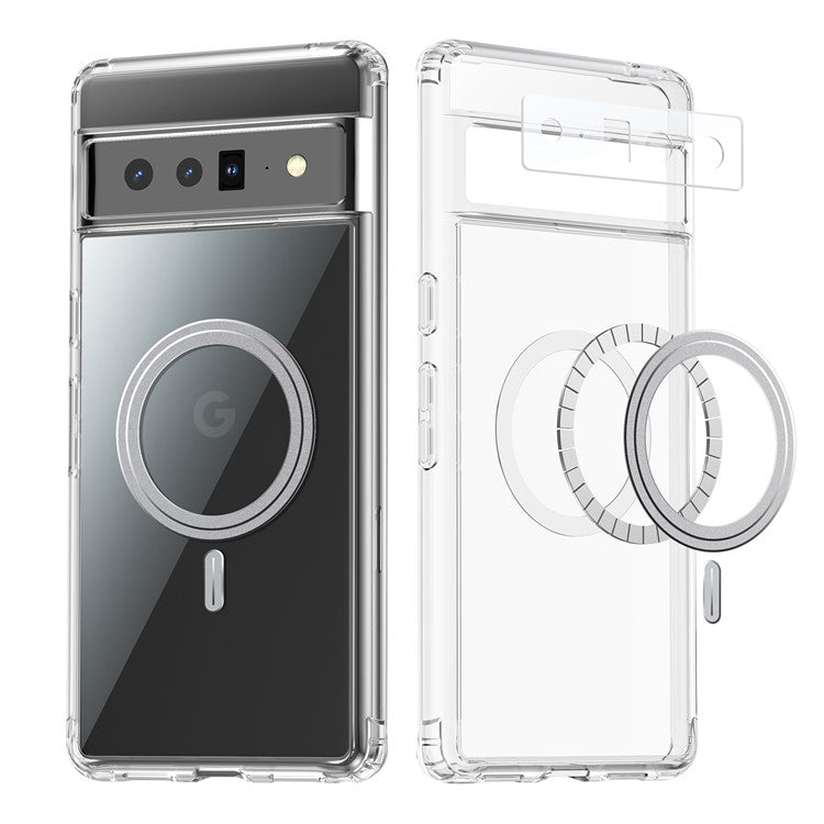 Cell Phone Cover For Google Pixel 6 Pro 5G, Anti-scratch Crystal Clear Phone Case with Tempered Glass Camera Lens Cover