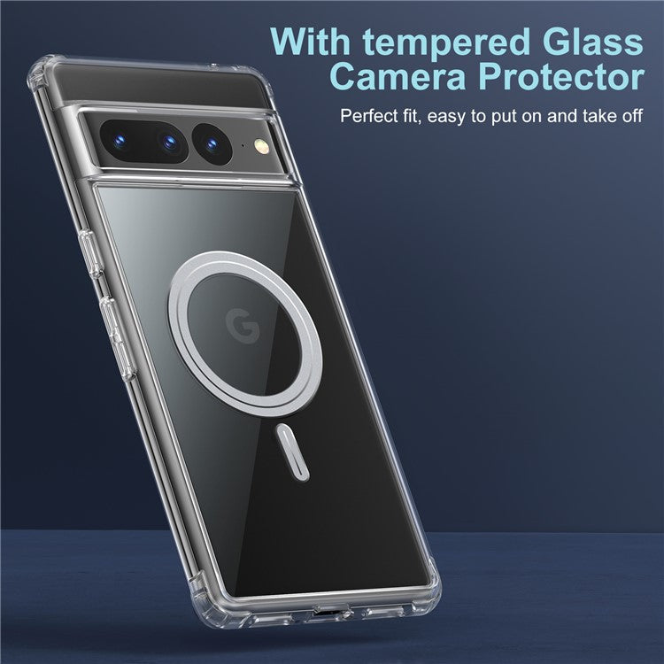 Cell Phone Cover For Google Pixel 6 Pro 5G, Anti-scratch Crystal Clear Phone Case with Tempered Glass Camera Lens Cover