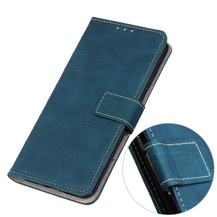 For OnePlus Nord CE 3 Lite 5G / Nord N30 5G Full Protection Phone Case Flip Leather Wallet Cover Stand Crocodile Texture Shell - Blackish Green