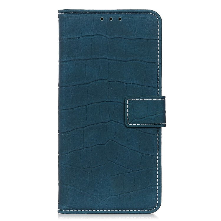 For OnePlus Nord CE 3 Lite 5G / Nord N30 5G Full Protection Phone Case Flip Leather Wallet Cover Stand Crocodile Texture Shell - Blackish Green