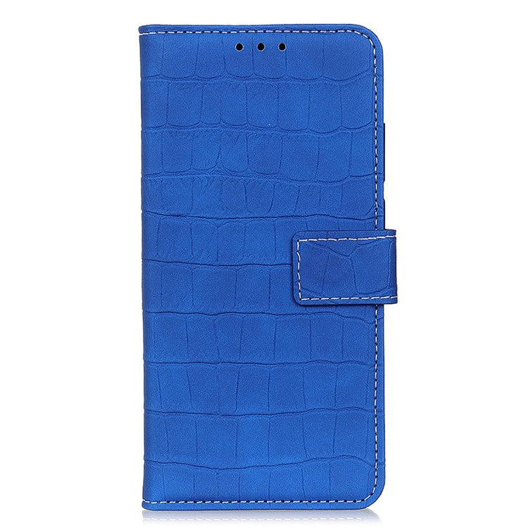 For OnePlus Nord CE 3 Lite 5G / Nord N30 5G Full Protection Phone Case Flip Leather Wallet Cover Stand Crocodile Texture Shell - Blue