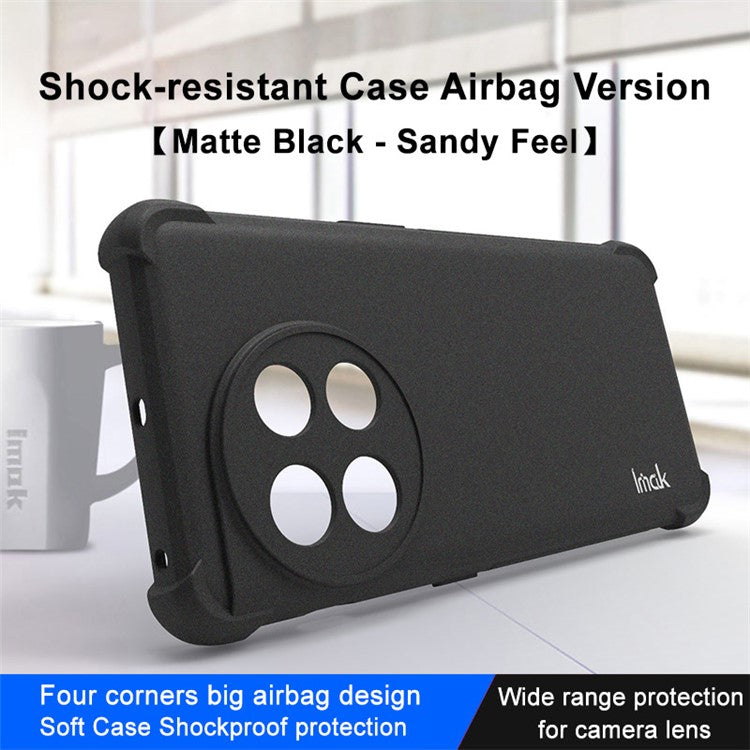 IMAK For OnePlus 11 5G Matte Soft TPU Phone Back Cover Four Corners Airbag Drop-proof Smartphone Case - Black