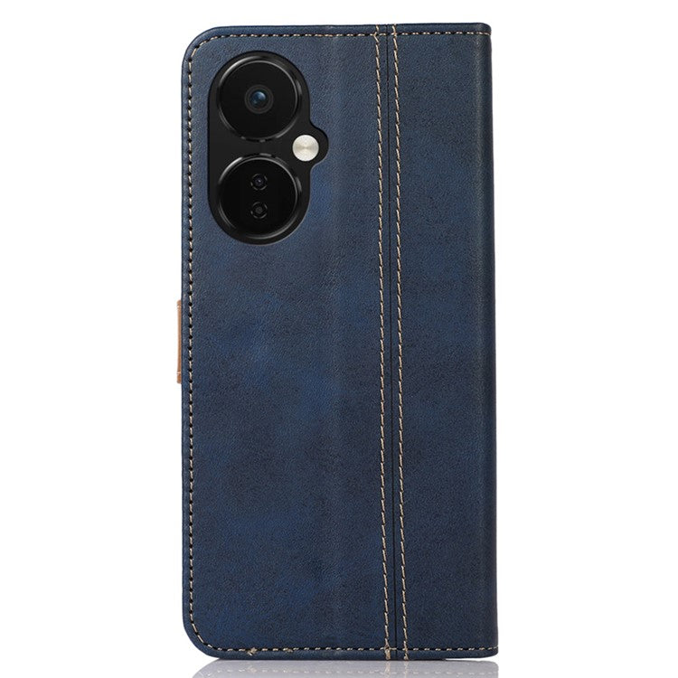 For OnePlus Nord CE 3 Lite 5G / Nord N30 5G Calf Texture Phone Case PU Leather Stand Phone Wallet Cover - Sapphire