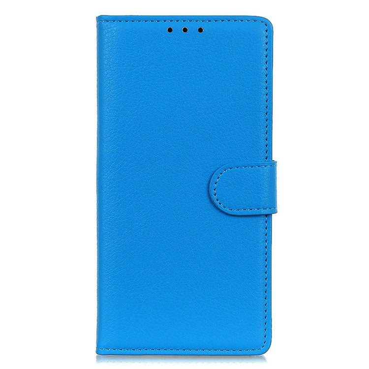For Honor X9a 5G / X40 5G / Magic5 Lite 5G Wallet Function Cell Phone Cover Stand Classic Litchi Texture Leather Flip Phone Case - Blue