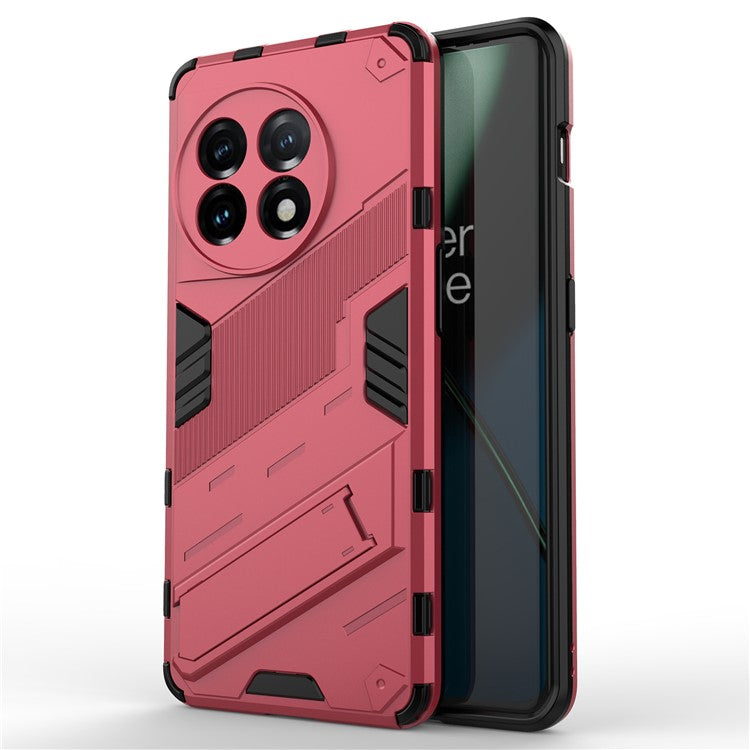 Phone Case for OnePlus 11 5G Kickstand TPU + PC Protective Cell Phone Cover - Rose