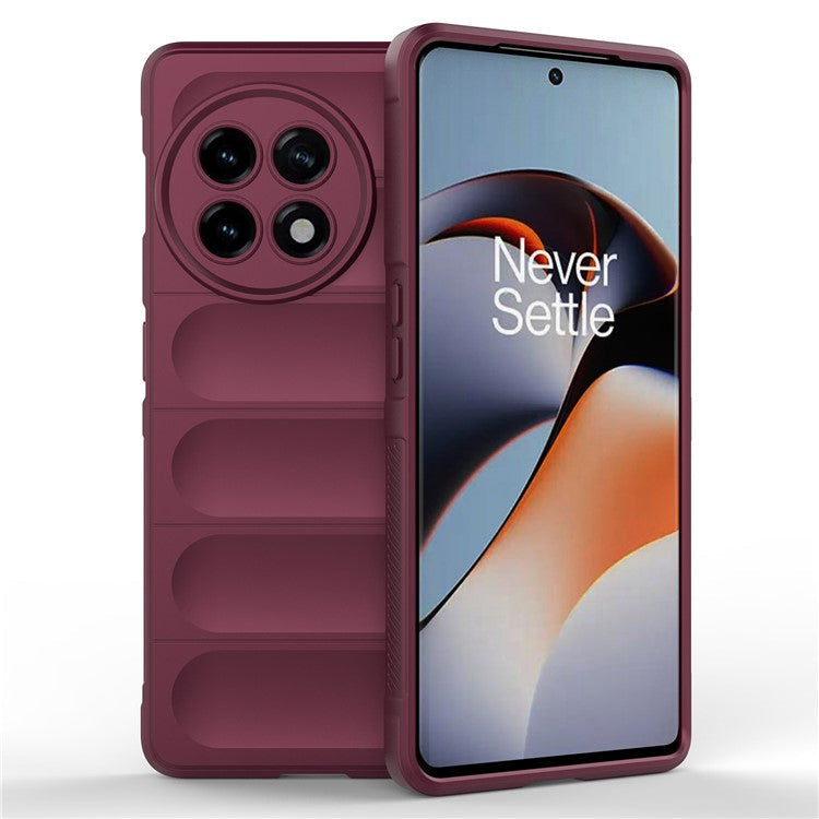 Anti-drop TPU Phone Case For OnePlus Ace 2 5G / 11R 5G Rugged Phone Back Cover - Wine Red