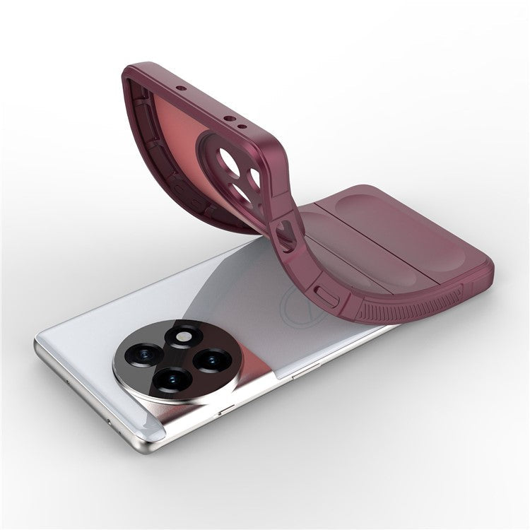 Anti-drop TPU Phone Case For OnePlus Ace 2 5G / 11R 5G Rugged Phone Back Cover - Wine Red