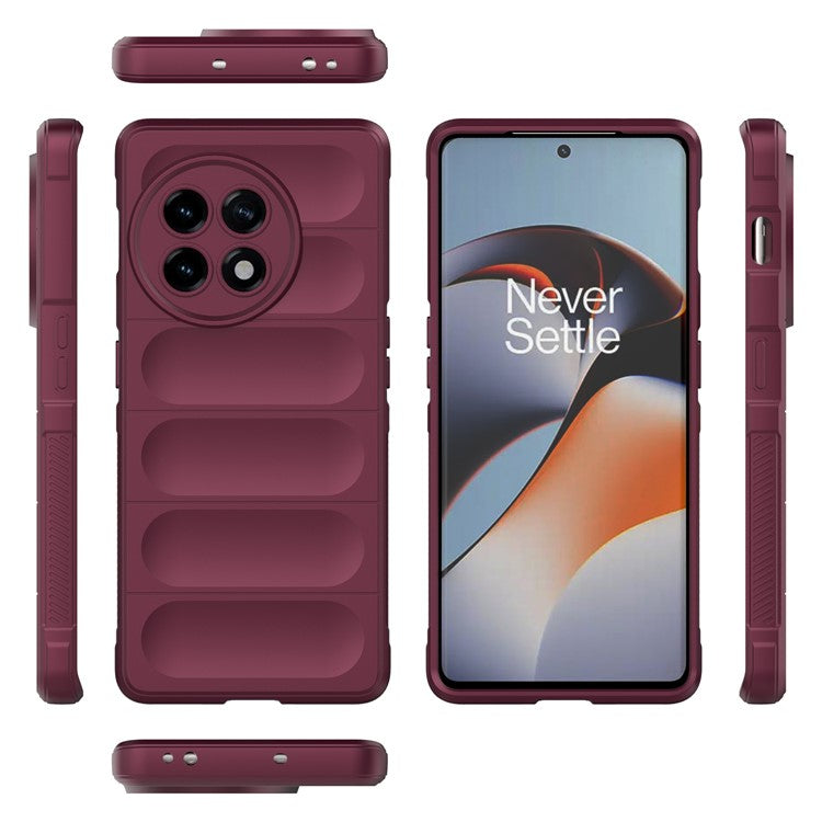 Anti-drop TPU Phone Case For OnePlus Ace 2 5G / 11R 5G Rugged Phone Back Cover - Wine Red