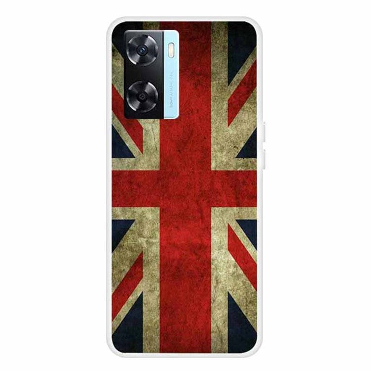 Phone TPU Case for Oppo A57s 4G / A77 4G / A57 4G Pattern Printing Anti-scratch Mobile Phone Cover - UK Flag
