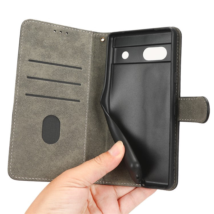 For Google Pixel 7a PU Leather Flip Folio Case Wallet RFID Blocking Protection Stand Phone Cover - Blue