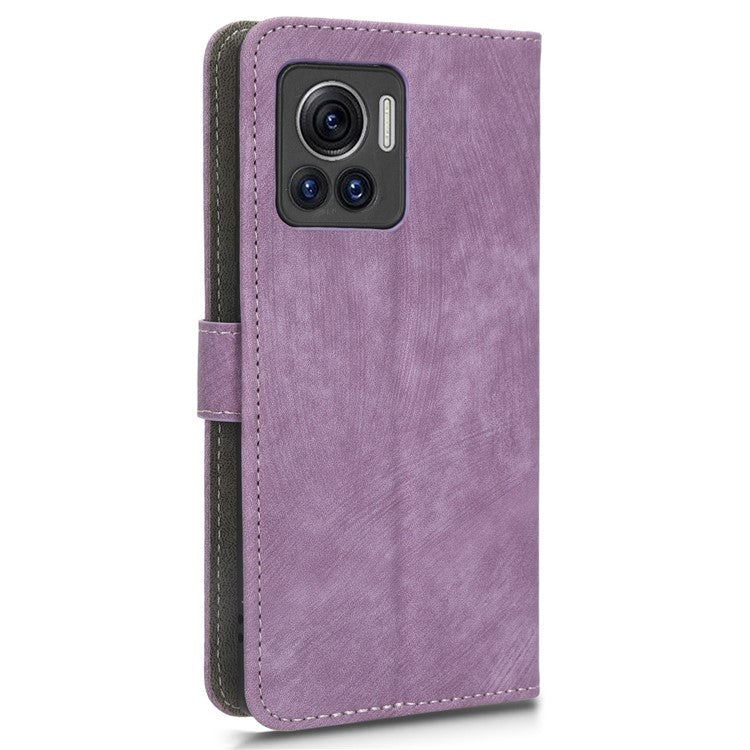 For Motorola Edge 30 Ultra 5G / Edge X30 Pro RFID Blocking Phone Case Stand PU Leather Phone Wallet Cover - Purple
