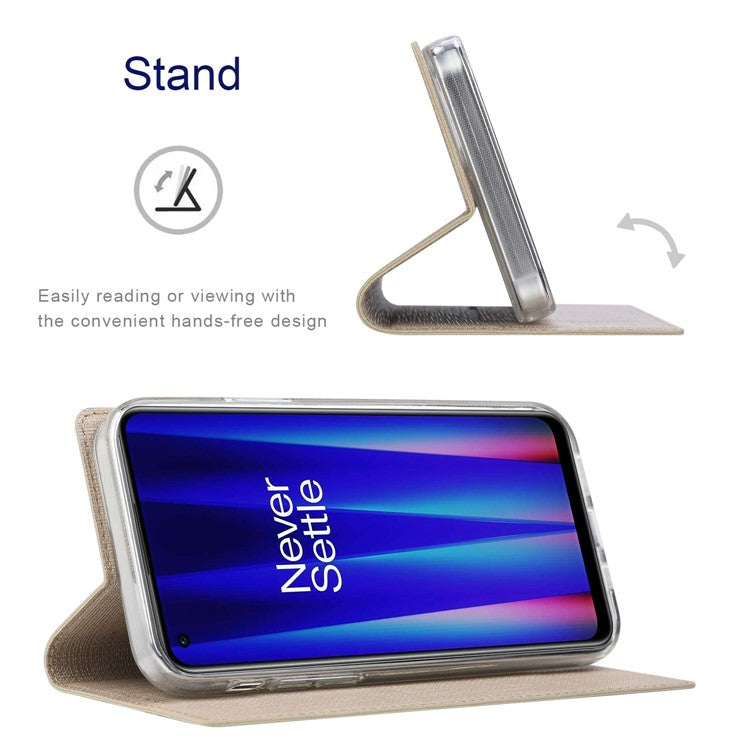 VILI DMX Series for OnePlus 11 5G PU Leather Phone Case Card Slots Mobile Phone Stand Cover - Khaki