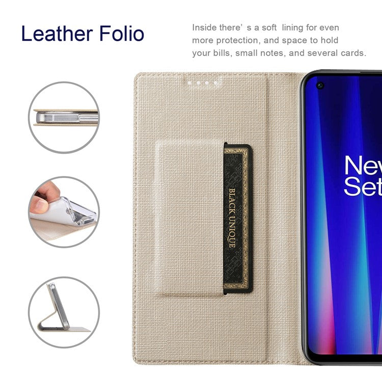 VILI DMX Series for OnePlus 11 5G PU Leather Phone Case Card Slots Mobile Phone Stand Cover - Khaki