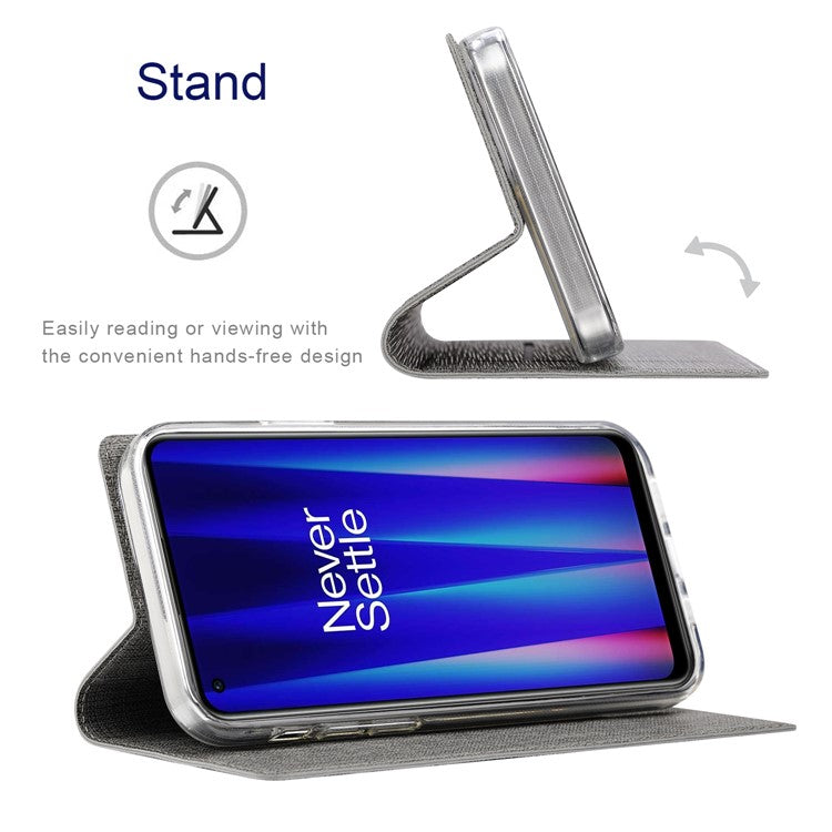 VILI DMX Series for OnePlus 11 5G PU Leather Phone Case Card Slots Mobile Phone Stand Cover - Grey