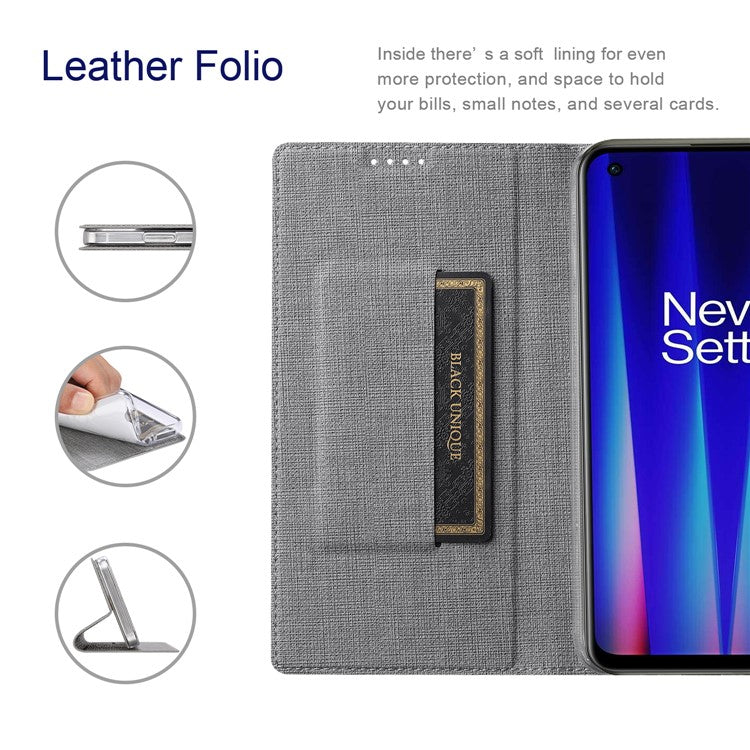 VILI DMX Series for OnePlus 11 5G PU Leather Phone Case Card Slots Mobile Phone Stand Cover - Grey