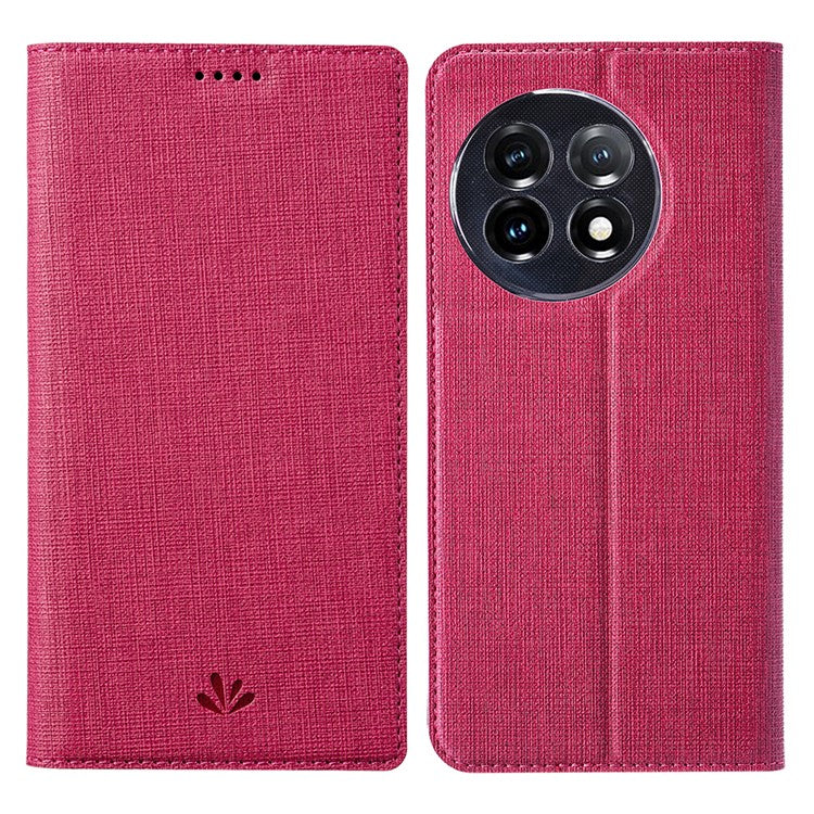 VILI DMX Series for OnePlus 11 5G PU Leather Phone Case Card Slots Mobile Phone Stand Cover - Rose