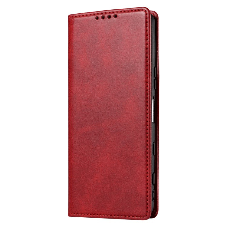 PU Leather Phone Case For Sony Xperia 5 II , Business Style Flip Wallet Stand Shockproof Mobile Phone Cover - Red