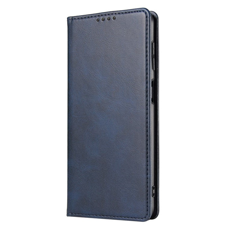 For Google Pixel 7 5G Drop-proof Leather Phone Case Wallet Stand Calf Texture Magnetic Mobile Phone Cover - Blue