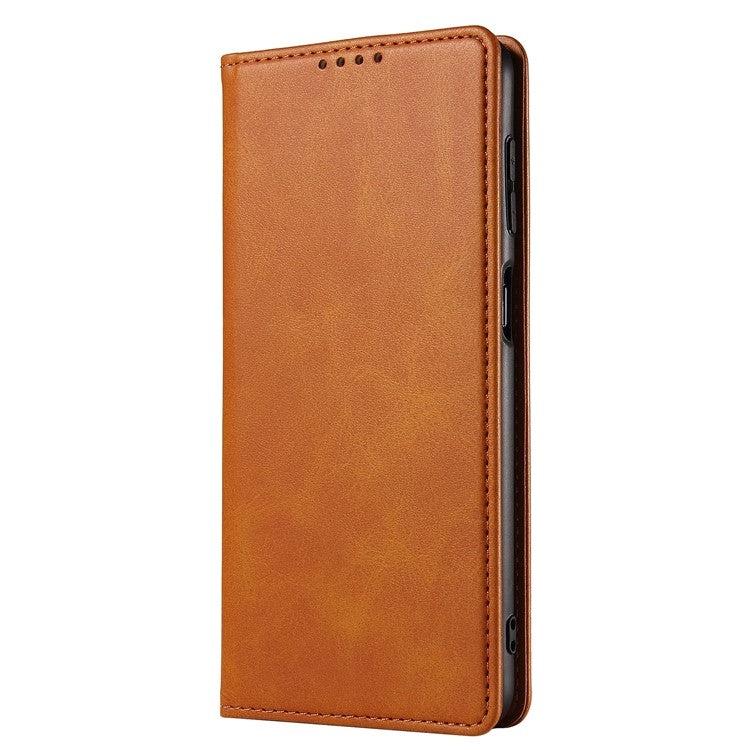 For Google Pixel 7 Pro 5G Magnetic Phone Cover Calf Texture Wallet Leather Stand Phone Case - Khaki