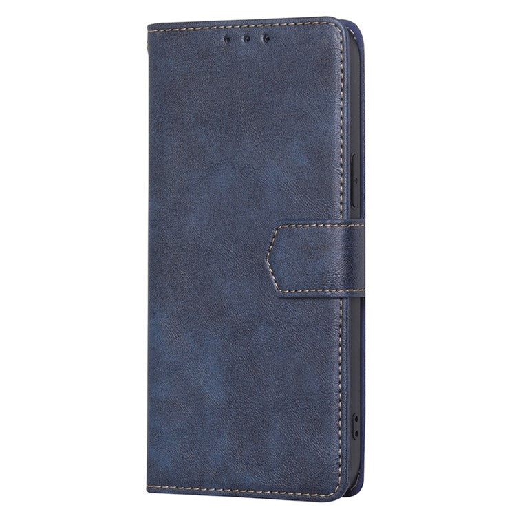 RFID Blocking Phone Case for Oppo A17k 4G Wallet PU Leather Phone Stand Cover - Blue