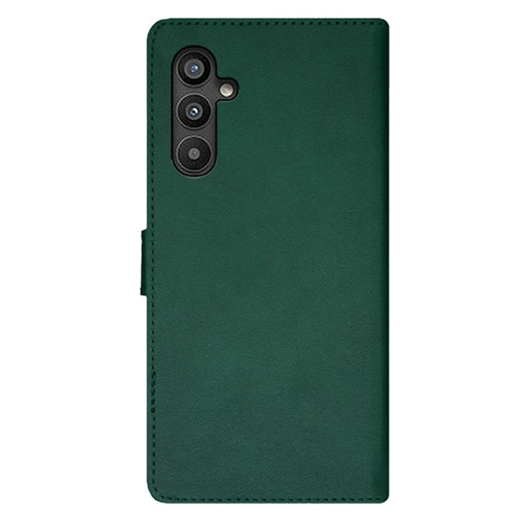 IDEWEI For Samsung Galaxy A34 5G Anti-scratch Leather Phone Case Color Splicing Stand Card Holder Phone Cover - Purple