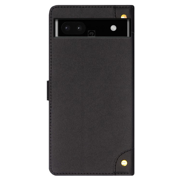 IDEWEI Phone Case for Google Pixel 7a Leather Shockproof Phone Cover with Card Slots Stand - Blue