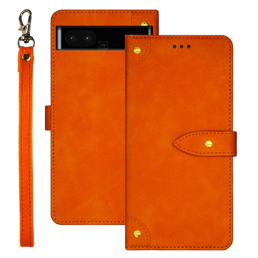 IDEWEI Phone Case for Google Pixel 7a Leather Shockproof Phone Cover with Card Slots Stand - Coffee