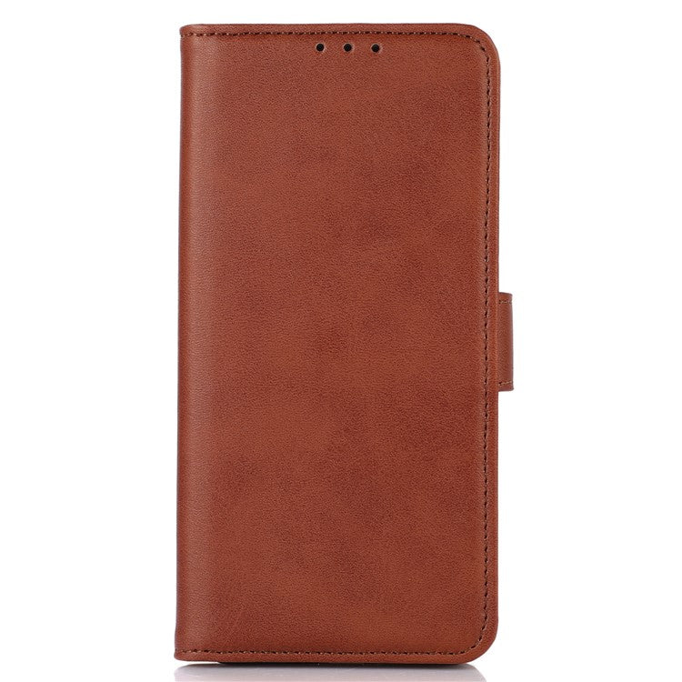 PU Leather Phone Cover For OnePlus Ace 2 5G / 11R 5G , Cowhide Texture Anti-scratch Cell Phone Case with Stand Wallet - Brown