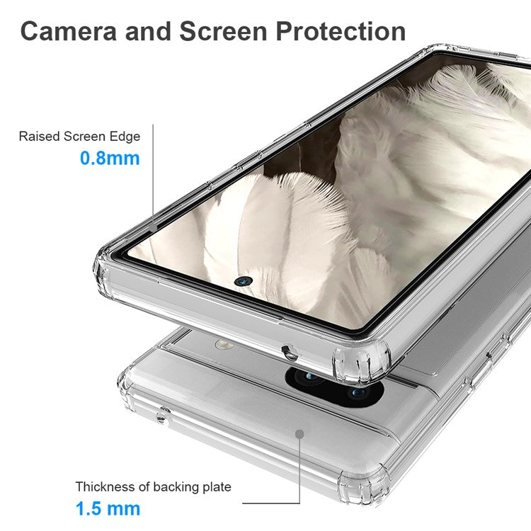 Smartphone Case For Google Pixel 7a , Anti-Yellowing Acrylic TPU Clear Protective Phone Back Cover