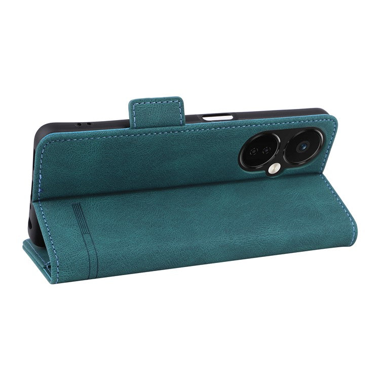 Anti-drop Phone Cover For OnePlus Nord CE 3 Lite 5G / Nord N30 5G , Hardware Decor Flip Leather Wallet Phone Case with Stand - Blue